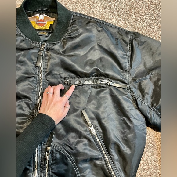 HARLEY-DAVIDSON | Harley-Davidson Authentic Men’s Bomber Jacket | Size: XL - Picture 6 of 7